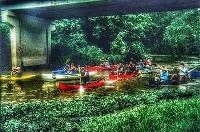 Start of the 1995 1st Annual Terrapin Creek Canoe & Kayak Race presented by Terrapin Outdoor Center
